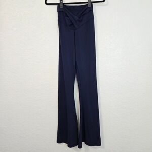 Aerie OFFLINE Real Me Flare Wide Leg High Rise Navy Blue Athleisure Pants M